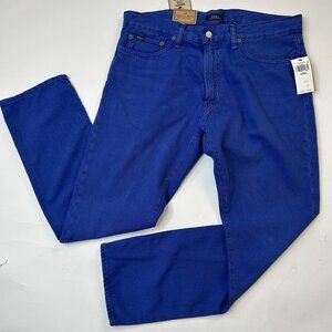 Polo Ralph Lauren Jeans Men’s 34x30 Varick Slim Straight Hemp Denim Blue